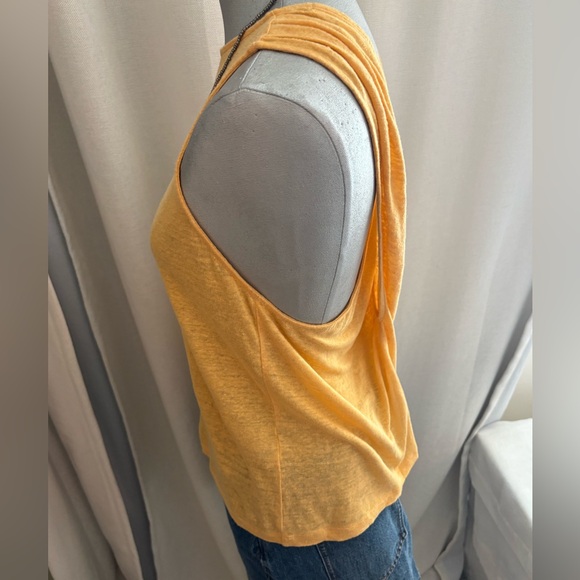 Banana Republic 100% Linen Draped Cross Back Tank Top Small Quiet Luxury - Picture 4 of 8